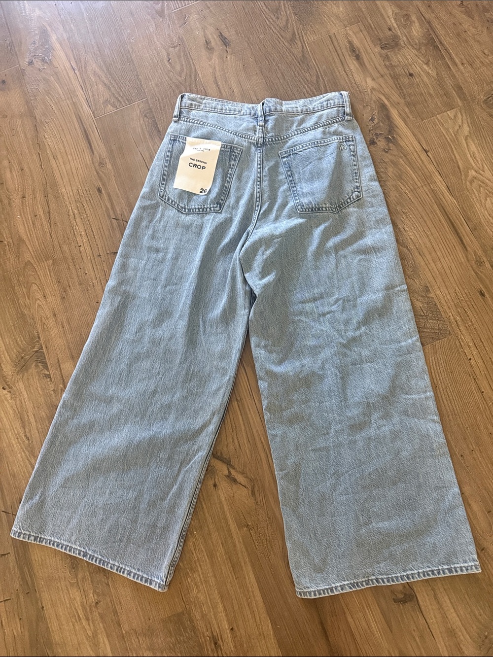 Light Wash Serena High Waist Wide Leg Jeans - Picture 4 of 5